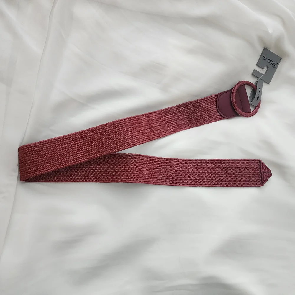LP BLUE Woven Burgundy Belt